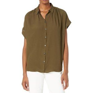 Madewell Women’s Central Drapey Shirt Green Size XXL